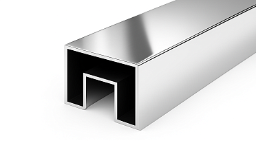 Труба Prima3+, 40х60х1.5 мм, с пазом 24х24мм под стекло, полировка 600GRIT, AISI 201 k824-5 купить в Москве