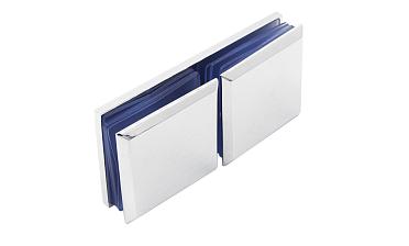 Коннектор для душевой кабины стекло-стекло 180° 45х45 мм латунь-хром, полированный t734 PC купить в Москве