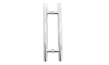 Ручка для стеклянной двери рейлинг двухсторонняя для стекла 8-12 мм, 32х625х800 мм, полировка t633-800 PSS купить в Москве