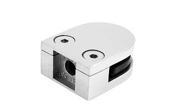 Стеклодержатель литой с вставками под стекло 8-10 мм, 4+4 мм, на плоскость 40х22х50, полированный (AISI 304) k002-10 купить в Москве