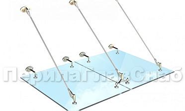 Комплект фурнитуры для козырька 1200х1800 (на вантах/тягах) k671-12-18 купить в Москве