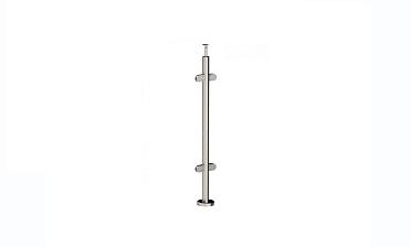 Стойка круглая Ø38.1: 4 штамп. стеклодержателя, полированная, высота 950 мм (AISI 201) k728 купить в Москве
