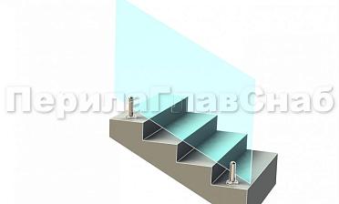 Ограждение без поручня на министойках на лестнице купить в Москве