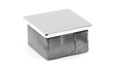Заглушка для профильной трубы 40х40 мм, литая, полированная, хром (AISI 304) k224-3 купить в Москве