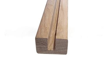 Дубовый поручень 60х40 некрашеный С ПАЗОМ, Премиум Ф-1221 купить в Москве