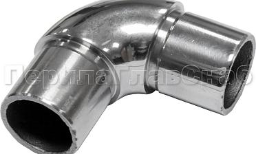 Отвод трубы Ø25.4 мм с установочными кольцами, полированный (AISI 304) k325 купить в Москве
