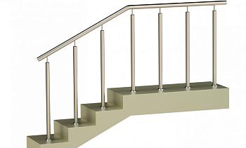 Ограждения со стойками в каждую ступень без ригелей в Москве. Готовые проекты ПерилаГлавСнаб