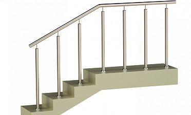 Ограждения со стойками в каждую ступень без ригелей купить в Москве