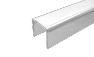 Профиль П-образный, L=2000 мм, t=1.5 мм, для стекла 16 мм, полир. (AISI 304) Ф-0457 купить в Москве
