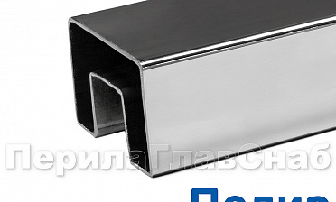 Труба 40х60, с пазом 24х24, полированная, AISI 304 k824-3 купить в Москве