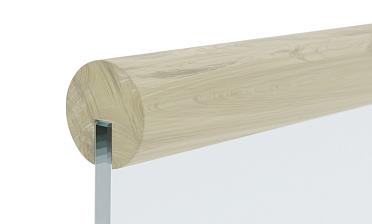 Поручень деревянный из Дуба Ø50мм С ПАЗОМ, премиум Ф-1163 купить в Москве