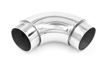 Отвод поручня под Ø42.4х1.5 мм, 90°, литой, полированный, с вставками (AISI 201) k383-3 купить в Москве