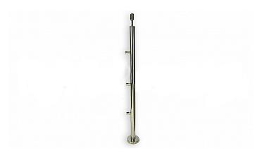 Стойка круглая Ø38.1: 3 ригеледержателя, полированная, высота 950 мм (AISI 304) k713 купить в Москве