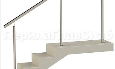 Нержавеющие ограждения без ригелей с квадратным поручнем купить в Москве