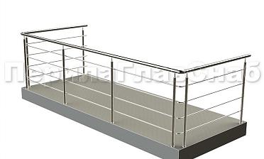 Балконные ограждения с ригельным заполнением купить в Москве