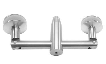 Крепление двойное с рутелями к стене, AISI 304 k629 купить в Москве