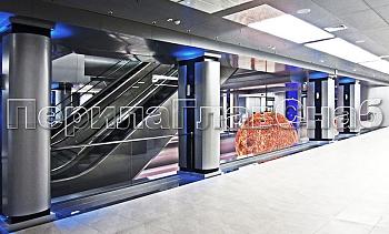 Ограждение атриума из стекла с поручнем без стоек в Москве. Готовые проекты ПерилаГлавСнаб