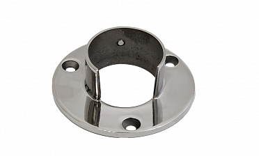 Фланец для трубы с пазом Ø48.3 мм, литой, полированный, (AISI 304) k238 купить в Москве