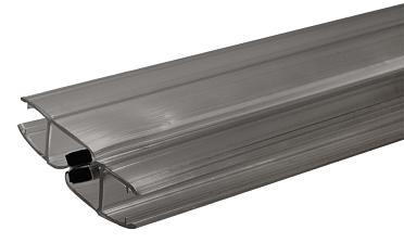 Комплект уплотнителей для стекла 8мм (2 шт.), полупрозрачный черный, стекло-стекло, с магнитом 90°/180°, 2,2 м t210-2 BL купить в Москве