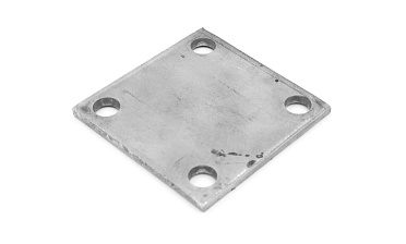 Фланец стойки 75х75х5 (4.3), AISI 304 #200, 4 отв. М10 (аналог Ф-0115) k115-5 купить в Москве