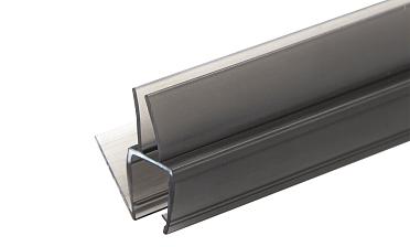 Уплотнитель для стекла 8мм, полупрозрачный черный, пол-стекло 2,2 м t206-2 BL  купить в Москве