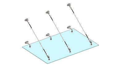 Комплект фурнитуры для козырька 1200х1800 (на вантах/тягах) k671-12-18м купить в Москве