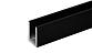 П-образный профиль 19x13, L=2200, под стекло 8 мм, алюминий анодированный в черный глянцевый t756-1 AND BL