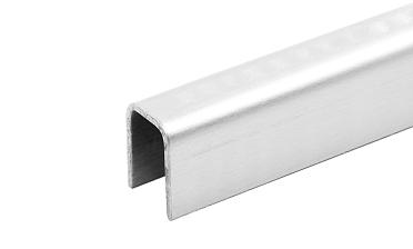 Профиль П-образный, L=2500 мм, t=1 мм, для стекла 8 мм, шлиф. (AISI 304)  t115 SSS купить в Москве