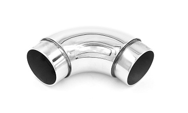 Отвод поручня под Ø42.4х1.5 мм, 90°, литой, полированный, с вставками (AISI 304) k383 купить в Москве