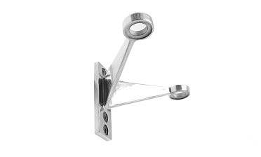 Крепление рутеля к стене, двойное 250мм, фланец с тремя отверстиями, AISI 304 k612-3 купить в Москве