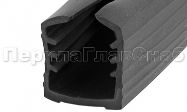 Уплотнитель в поручень с пазом 27х30 для стекла 8+8 мм, EPDM Фk307 купить в Москве