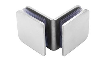 Коннектор для душевой кабины стекло-стекло 90° 45х45 мм шлифованный t725-2 SSS  купить в Москве