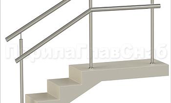 Нержавеющие ограждения с детским поручнем без ригелей в Москве. Готовые проекты ПерилаГлавСнаб