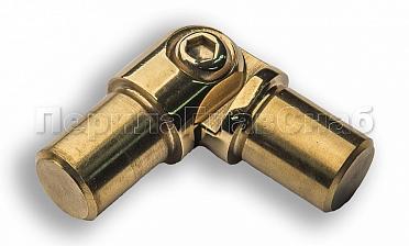 Поворот ригеля Ø16х1.5 мм, с двумя установочными штифтами, шарнирный, золото (AISI 304) k060-88 купить в Москве