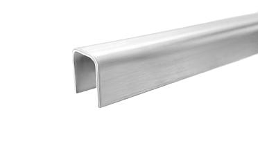 Профиль П-образный, L=2000 мм, t=1.5 мм, для стекла 12 мм, шлиф. (AISI 304) Ф-0455 купить в Москве