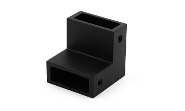 Соединитель труба-труба для трека 30х10 мм, 90°, нержавеющая сталь AISI 304, черная t460 BL купить в Москве