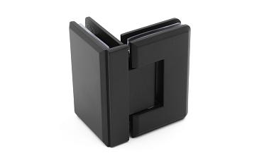 Петля для душевой стекло-стекло 90х55 мм, 90°, цинк, черный t304 BZn купить в Москве