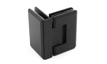 Петля для душевой стекло-стекло 90х55 мм, 90°, цинк, черный t304 BZn купить в Москве