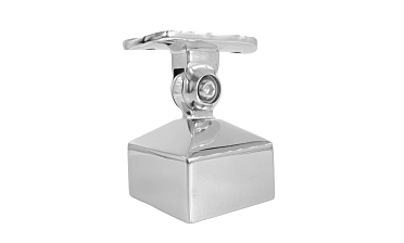 Наконечник 40х40 мм внешний полированный, с ложе под Ø50.8 мм, литой, регулируемый, облегченный, AISI 304, k239-4-NEW купить в Москве