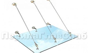 Комплект фурнитуры для козырька 1500х1500 (на вантах/тягах) k671-15-15 купить в Москве