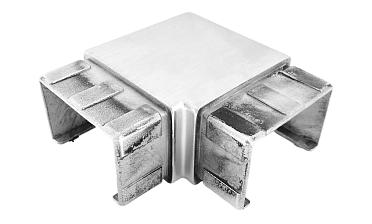 Отвод для поручня с пазом 40х60 мм, шлифованный (AISI 304) Фk542-2 купить в Москве