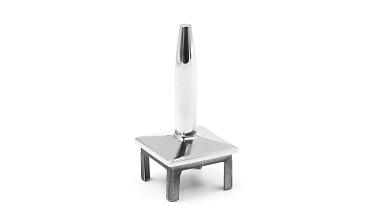 Наконечник палец (солдатик) на стойку из профильной трубы 40х40х1.5 мм, литой, усеченный, облегченный, полированный, нержавеющий AISI 304 k285-2 купить в Москве