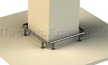 Защитный отбойник для автомобилей из черного металла в Москве. Готовые проекты ПерилаГлавСнаб