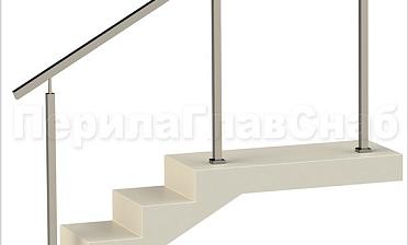 Ограждения без ригелей с квадратным поручнем и квадратными стойками купить в Москве