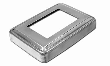 Низ стойки под трубу 105х75х0.8 мм для трубы 61х41 мм, полированный 400 Grit (AISI 304) k399 купить в Москве