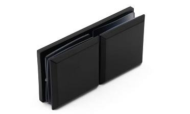 Коннектор для душевой кабины стекло-стекло 180°, 45х45, черный, вырез 71 t734 BZn купить в Москве