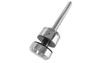 Комплект торцевого крепления несущего стекла, шпилька М16 AISI304, гайка-шайба Ø50х10мм, с регулировкой вылета 25-39мм, полированный, AISI 304 k277-11 купить в Москве