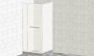 Комплект душевой с внутренней подвижной дверью, толщина стекла 8мм, 900х900х2000, aisi 304, полированная t470 PSS купить в Москве