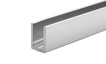 П-образный профиль для неподвижных стекол 8 мм, 19x13, L=3000, алюминий полированный t756-3000 AL купить в Москве