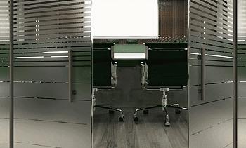 Перегородки из стекла с пленкой для офиса премиум в Москве. Готовые проекты ПерилаГлавСнаб